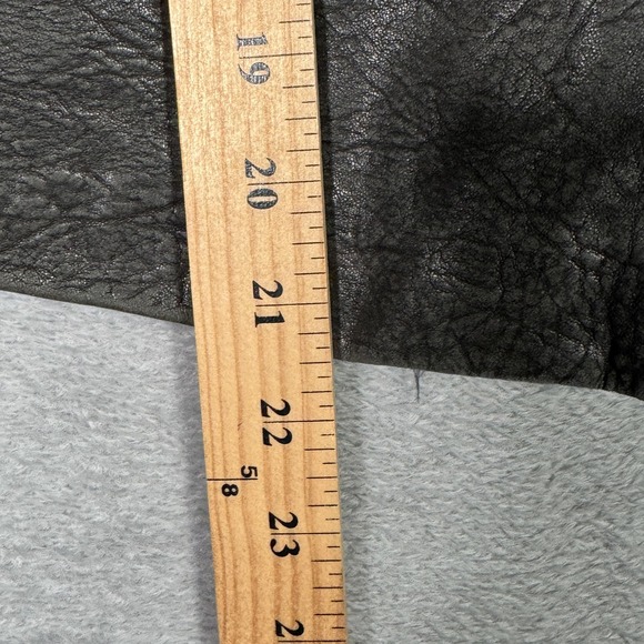 Madewell Jacket Womens S Black Washed Leather Moto Biker Asymmetrical Zip *FLAW - Picture 7 of 11